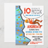 Personal Rock Climbing Birthday Party Invitation 招待状 (正面/裏面)