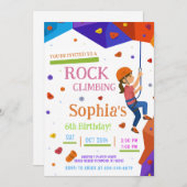 Personal Rock Climbing Birthday Party Invitation 招待状 (正面/裏面)