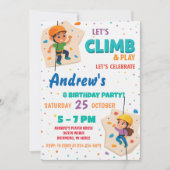 Personal Rock Climbing Birthday Party Invitation 招待状 (正面)