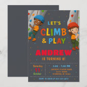 Personal Rock Climbing Birthday Party Invitation 招待状 (正面/裏面)