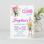 Personal Rock Climbing Birthday Party Invitation 招待状 (スタンド正面)