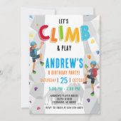Personal Rock Climbing Birthday Party Invitation 招待状 (正面)