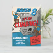 Personal Rock Climbing Birthday Party Invitation 招待状 (スタンド正面)