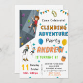 Personal Rock Climbing Birthday Party Invitation 招待状 (正面/裏面)