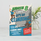 Personal Rock Climbing Birthday Party Invitation 招待状 (スタンド正面)