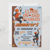 Personal Rock Climbing Birthday Party Invitation 招待状 (正面)