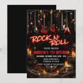 Personal Rockstar Birthday Invitation 招待状 (正面/裏面)