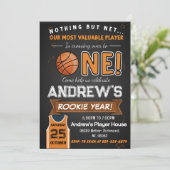 Personal Rookie Year First Birthday Basketball 招待状 (スタンド正面)
