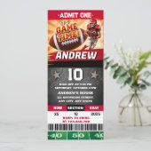 Personal Rugby birthday Ticket For boy 招待状 (スタンド正面)