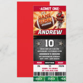 Personal Rugby birthday Ticket For boy 招待状 (正面/裏面)
