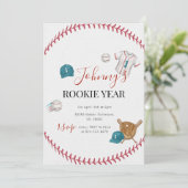 Personal Simple Baseball Birthday Party 招待状 (スタンド正面)