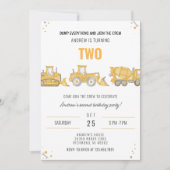 Personal Simple Construction Birthday Party Invita 招待状 (正面)