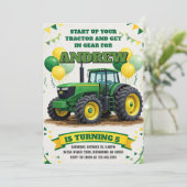 Personal simple Tractor Birthday party 招待状 (スタンド正面)