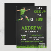 Personal Soccer Birthday Invitation 招待状 (正面/裏面)