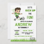 Personal Soccer Birthday Invitation 招待状 (正面)