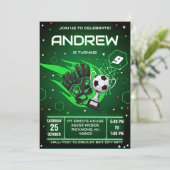 Personal Soccer Birthday Invitation 招待状 (スタンド正面)