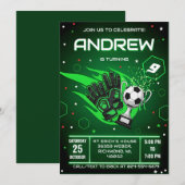 Personal Soccer Birthday Invitation 招待状 (正面/裏面)