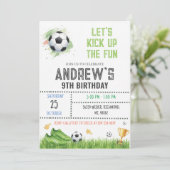 Personal Soccer Birthday Invitation Template 招待状 (スタンド正面)