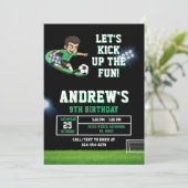 Personal Soccer Birthday Invitation Template 招待状 (スタンド正面)