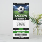 Personal Soccer game Ticket Birthday Invitation 招待状 (スタンド正面)
