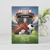 Personal Sport Birthday Printable Invitation 招待状 (スタンド正面)