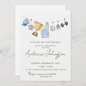 Personal Sports Baby Shower Bundle 招待状 (正面/裏面)