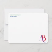 Personal Stationery: Rainbow Love hearts Note Card ノートカード (裏面)