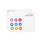 Personal Stationery: Rainbow Love hearts Note Card ノートカード (正面/裏面インサイチュ)