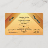 Personal Trainer 3.5" x 2.0" Business Card 名刺 (裏面)