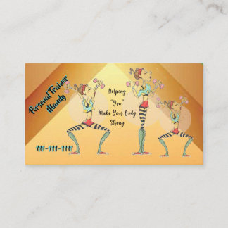 Personal Trainer 3.5" x 2.0" Business Card 名刺