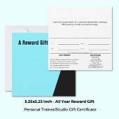 Personal Trainer Athletes Reward Gift Certificate