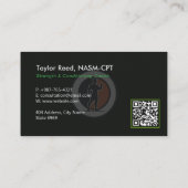 Personal Trainer Business | Elegant Black 名刺 (裏面)