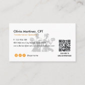 Personal Trainer Business | Orange White 名刺 (正面)