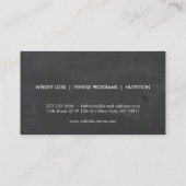 PERSONAL TRAINER CHALK SKETCH LOGO BUSINESS CARD 名刺 (裏面)