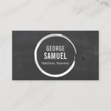 PERSONAL TRAINER CHALK SKETCH LOGO BUSINESS CARD