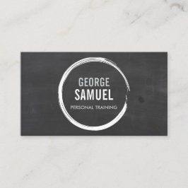 PERSONAL TRAINER CHALK SKETCH LOGO BUSINESS CARD 名刺