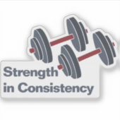 Personal Trainer Dumbbell Strength in Consistency シール (正面)