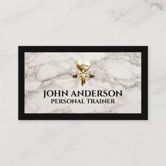 Personal Trainer fitness coach gym health modern 名刺 (正面)