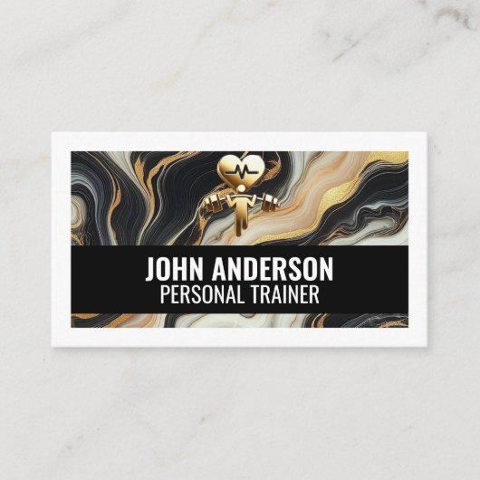 Personal Trainer fitness coach gym health modern 名刺 (正面)