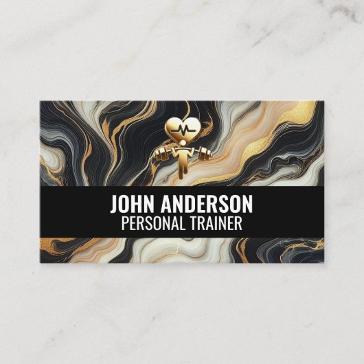 Personal Trainer fitness coach gym health modern 名刺 (正面)