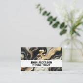 Personal Trainer fitness coach gym health modern 名刺 (スタンド正面)