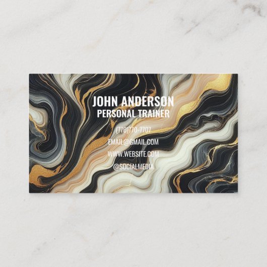 Personal Trainer fitness coach gym health modern 名刺 (裏面)