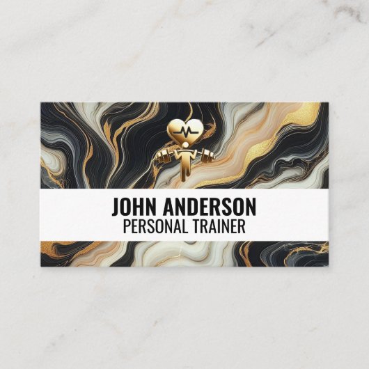 Personal Trainer fitness coach gym health modern 名刺 (正面)