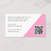 Personal trainer fitness coach photo pink 名刺 (裏面)