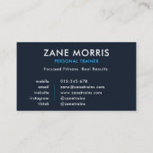 Personal Trainer Fitness Photo  名刺 (裏面)