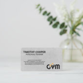 Personal Trainer | Gym Logo 名刺 (スタンド正面)