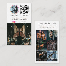 Personal Trainer Photo Feed Social Media QR Code 名刺