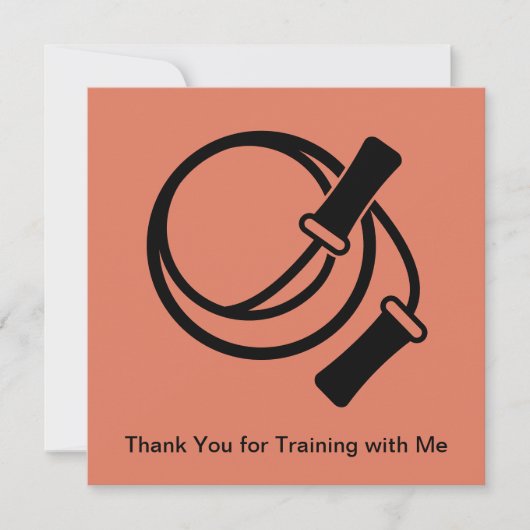 Personal Trainer Skipping Rope Thank You Card サンキューカード (正面)