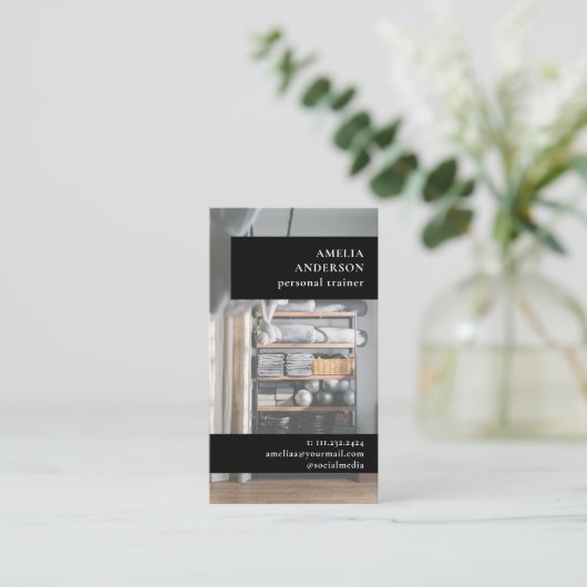 Personal Trainer Training Fitness Coach Workout  名刺 (スタンド正面)