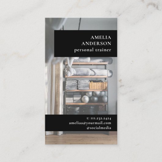 Personal Trainer Training Fitness Coach Workout  名刺 (正面)